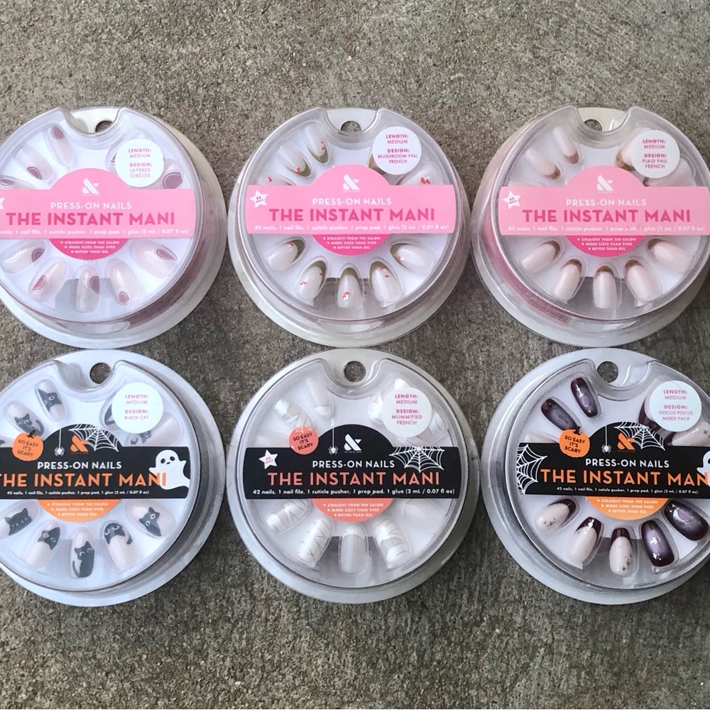 6 Olive & June The Instant Mani Fall & Halloween Press-On Nails Kits